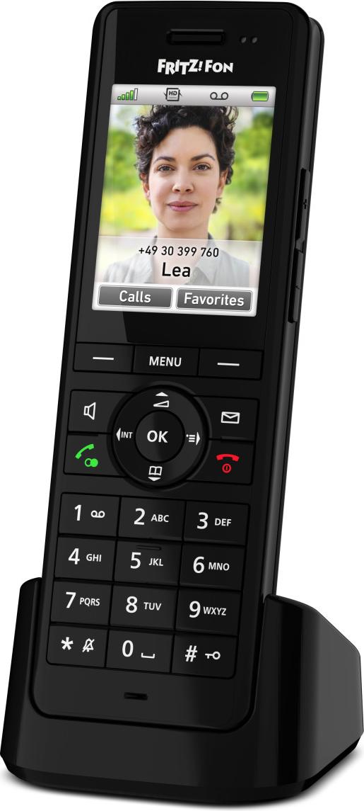 AVM FRITZ!Fon X6 Schwarz Schnurloses DECT-Telefon mit Anrufer-ID und Anrufbeantworter 20003009