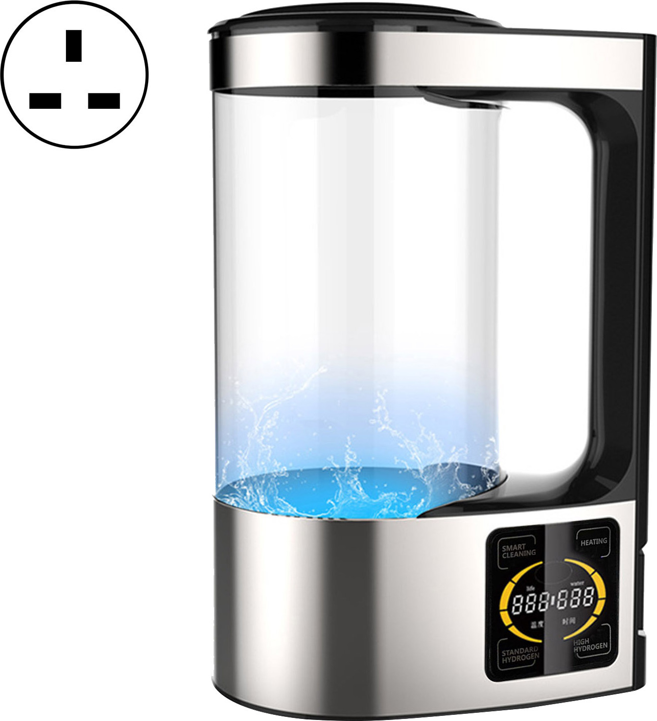 Bremen 2000 ml Wasserstoff-Wassergenerator mit konstanter Temperaturheizung, UK-Stecker, verbessert den Immunstoffwechsel, Wasserstoff-Wasserbehälter mit großer Kapazität 3974473