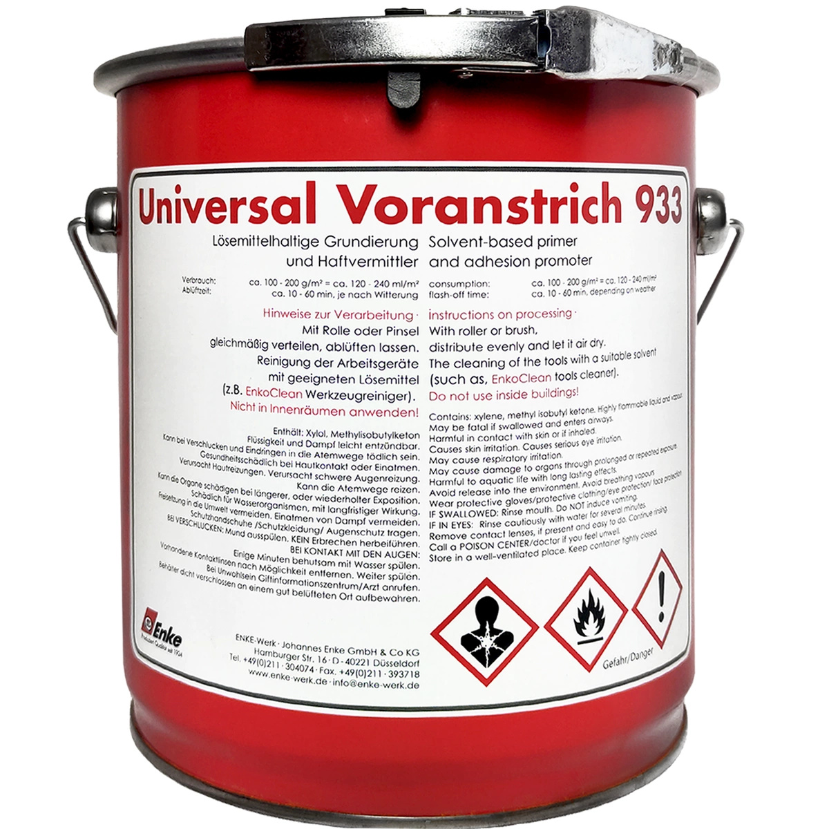 Enke Primer VA 933 - Universal Voranstrich 933 Gelblich-transparent 2,5 kg