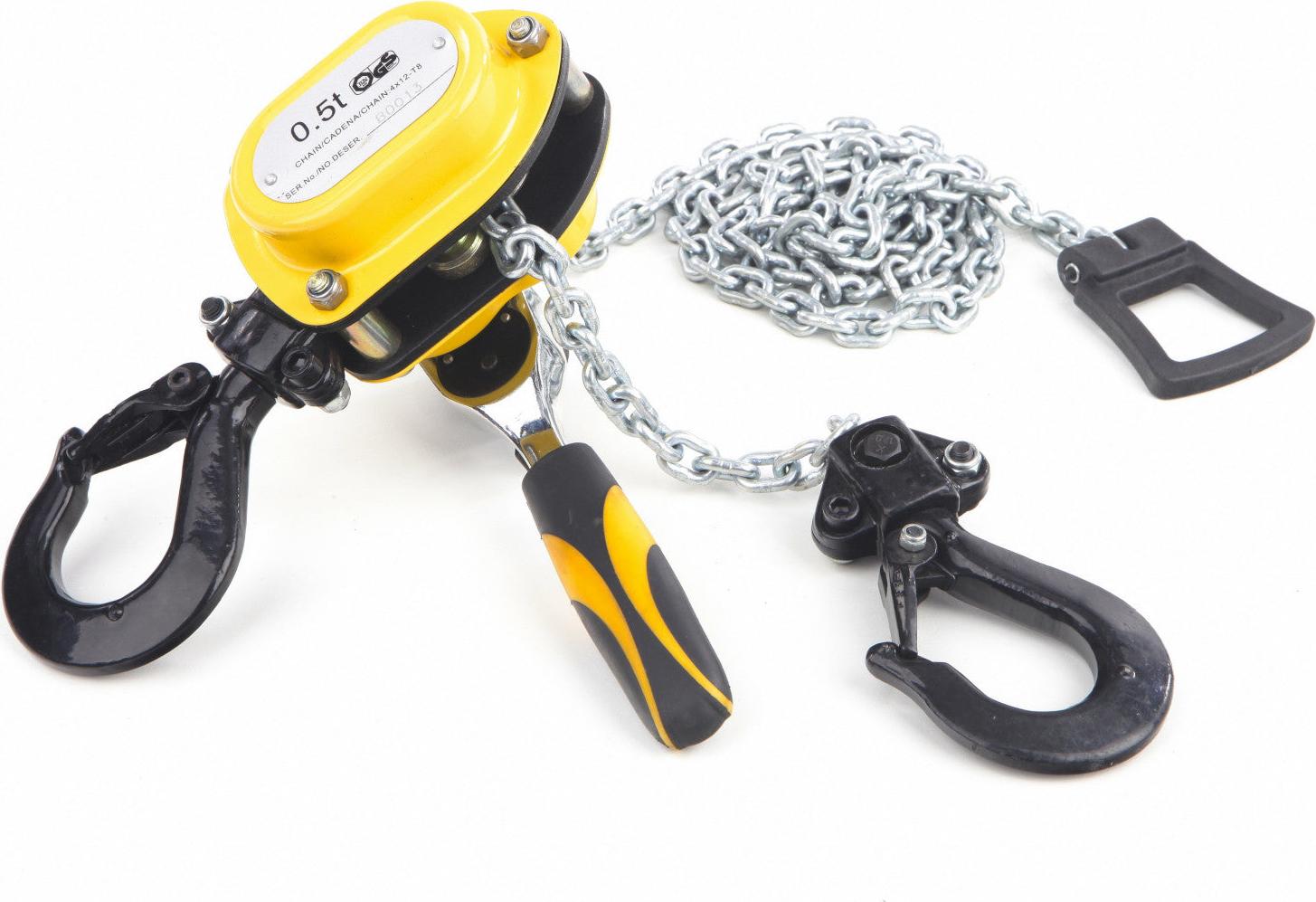 hbm Kettenzug mit Handratsche 500kg Hebezug XX1328