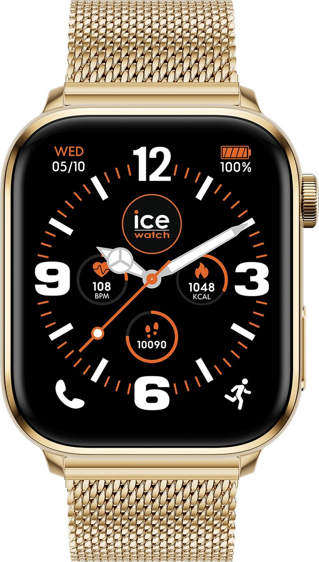 Ice Watch - 024656 - Smart hodinky - pre ženy - Ice Smart 3.0 Rectangular 1.78 Gold/Milanese
