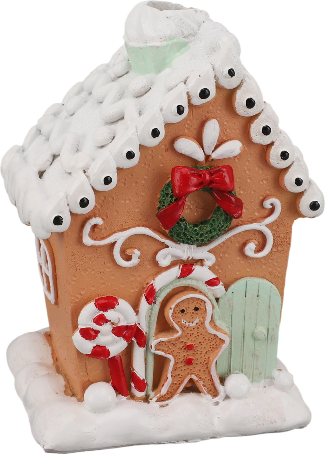Cocosity Weihnachten Haus Tischdekoration,Weihnachten Lebkuchenhaus,Desktop Weihnachten Lebkuchenhaus Dekoration,Lebkuchenhaus dekorative Figur,Resin Lebkuchenhaus,Tischplatte Lebkuchenhaus