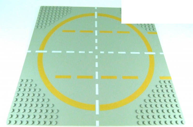 Graue Grundplatte 32 x 32 Noppen grau Flugplatz Platte Bauplatte Kreis Lego D20