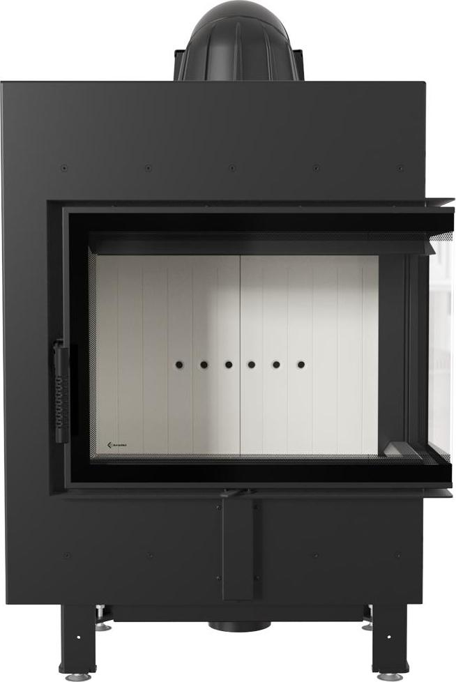 Oceľový krb KRATKI LUCY SLIM pravý 8 kW Ø 160