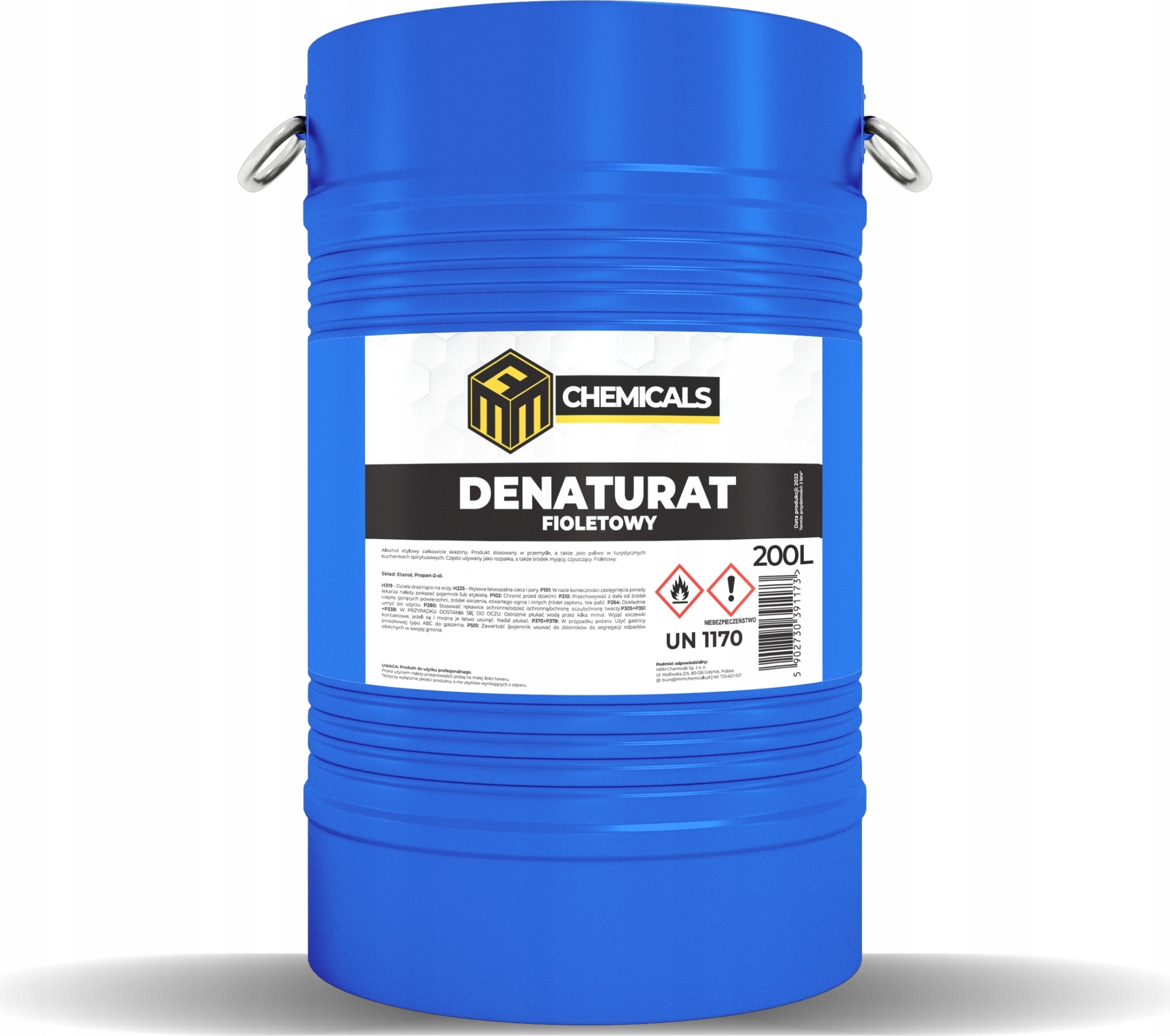 MRM-Chemicals MRM Chemicals Denaturierter Violett Ethylalkohol 200L-Entfetter für Anzündholz