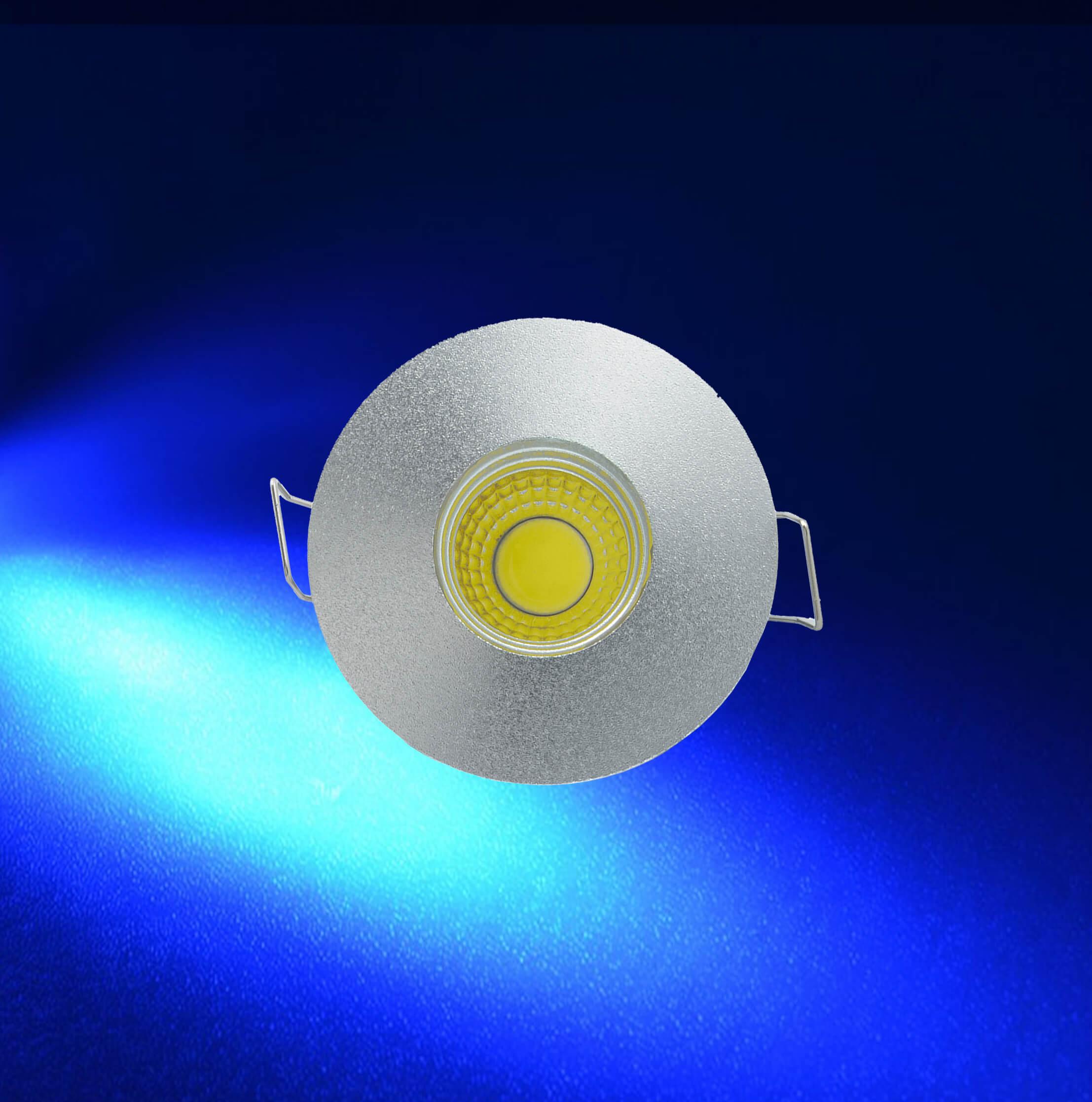 ENERGMiX 3W Mini LED Einbaustrahler Einbauleuchte klein einbau strahler Spot inkl.Trafo Blau