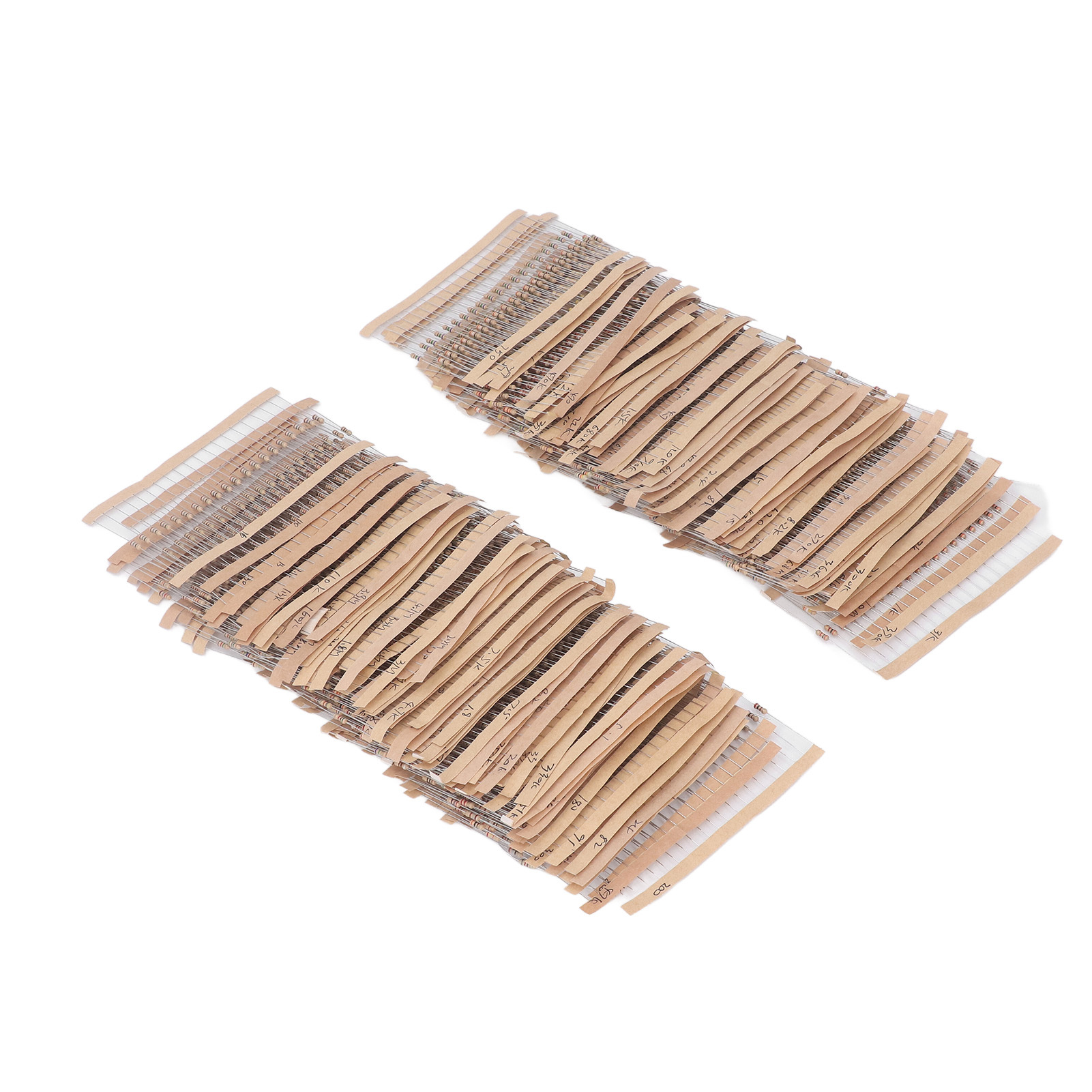 Cocosity Kohlenstoff-Film-Widerstands-Sortiment,Kohlenstoff-Film-Widerstands-Kit,Kohlenstoff-Film-Widerstand,156 Werte Widerstands-Kit,1/4W Kohlenstoff-Film-Widerstand,1-10M Widerstands-Sortiment-Kit