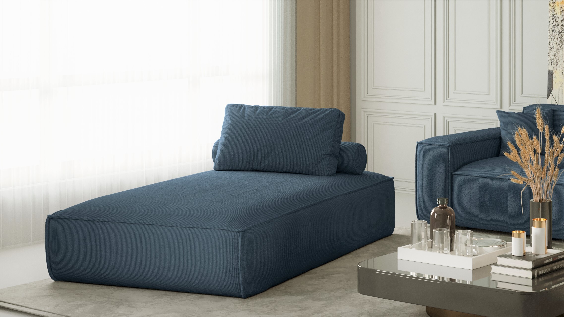 Kaiser Möbel Chaiselongue sofa PULA Scala Ozean Chaiselongue PULA Scala Ozean