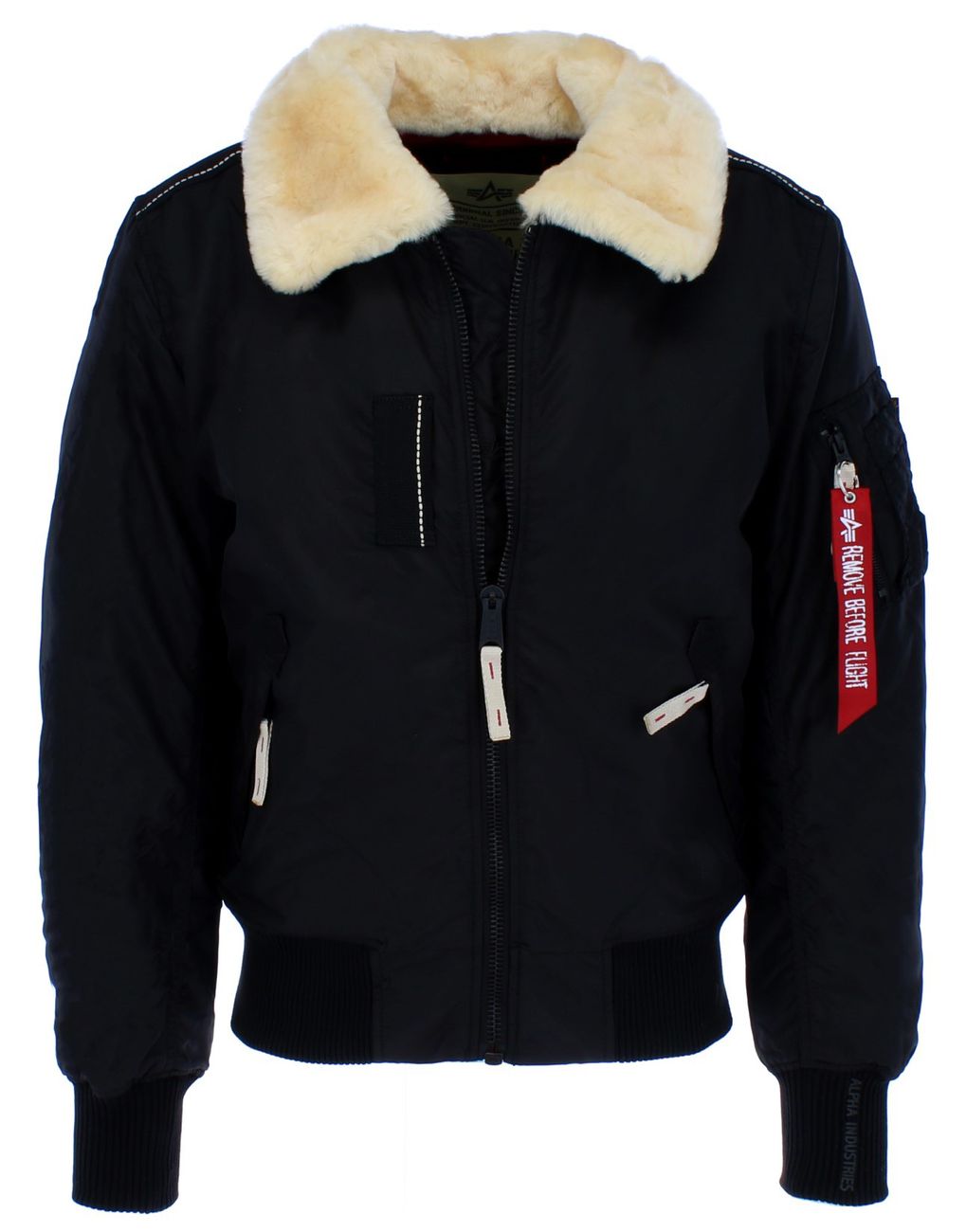 ALPHA INDUSTRIES INJECTOR III Herren Fliegerjacke, Größe:M, Alpha Industries Farben:Black/Beige
