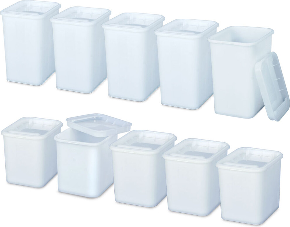 BRB Lagertechnik BRB Set mit 10 Vorratsdosen in Gastronomiequalität, 5X 2 Liter, 5X 3 Liter, mit Deckel 74830