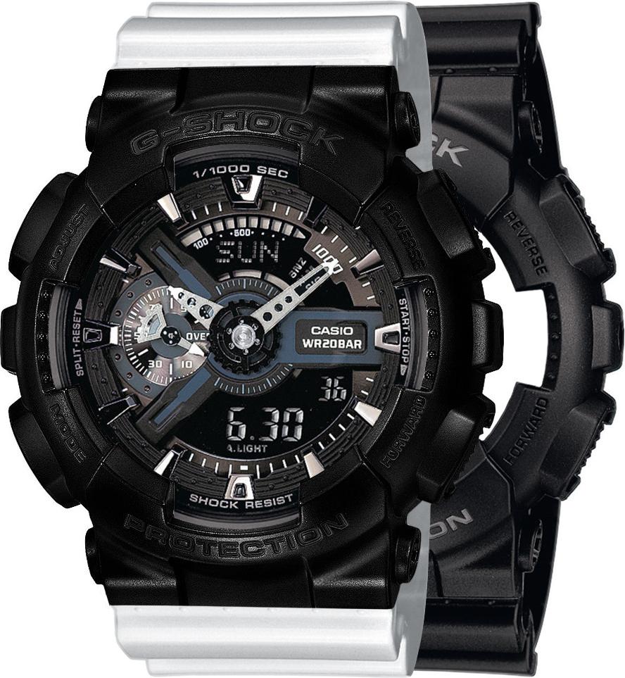 Casio G-Shock SET GA-110-1BER hodinky + BEZEL 10523429 + BAND 10347710 20BAR