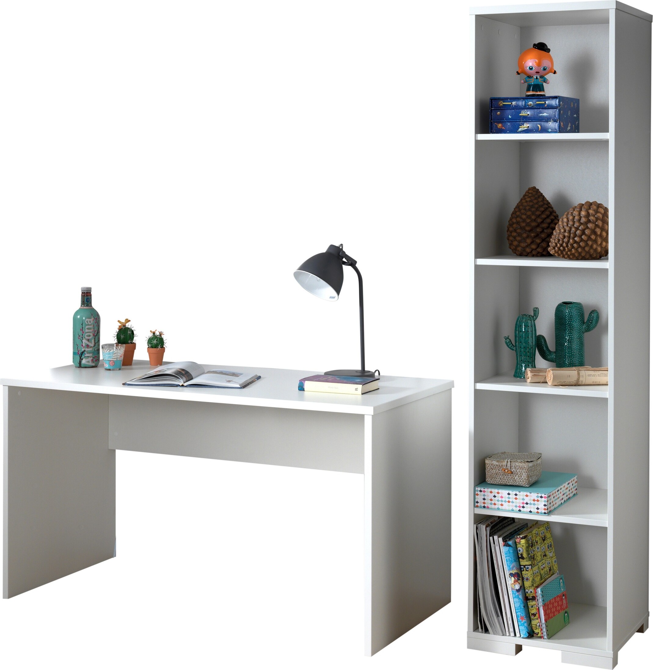 Jugendzimmer-Set >LONDON< in Weiß/Buche