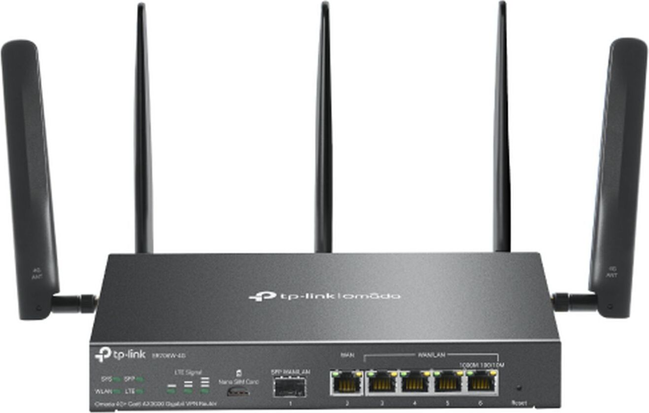 TP-Link Omada ER706W-4G Router WiFi 6 Doble Banda AX3000 MU-MIMO OpenVPN 4G/LTE