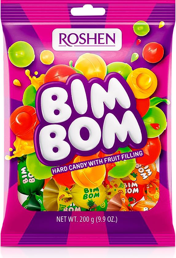 1kg Roshen Bim-Bom Bonbons Hartkaramellen Mit Frucht-Beere Füllung