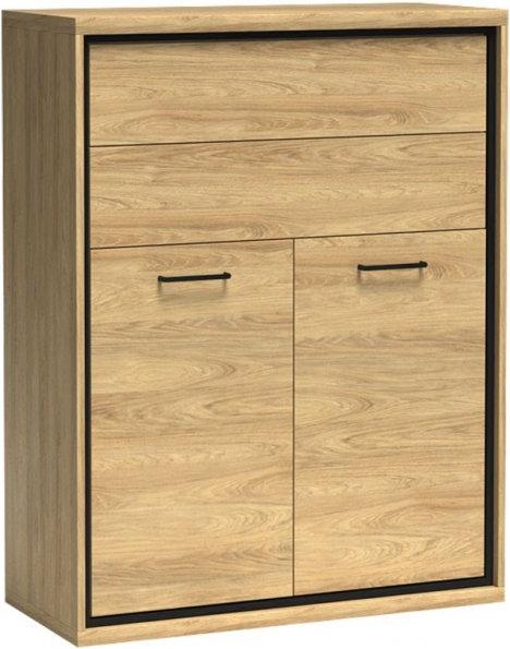 VENETI GINETTE hohe Kommode - Hickory-Nussbaum 044-10-00061