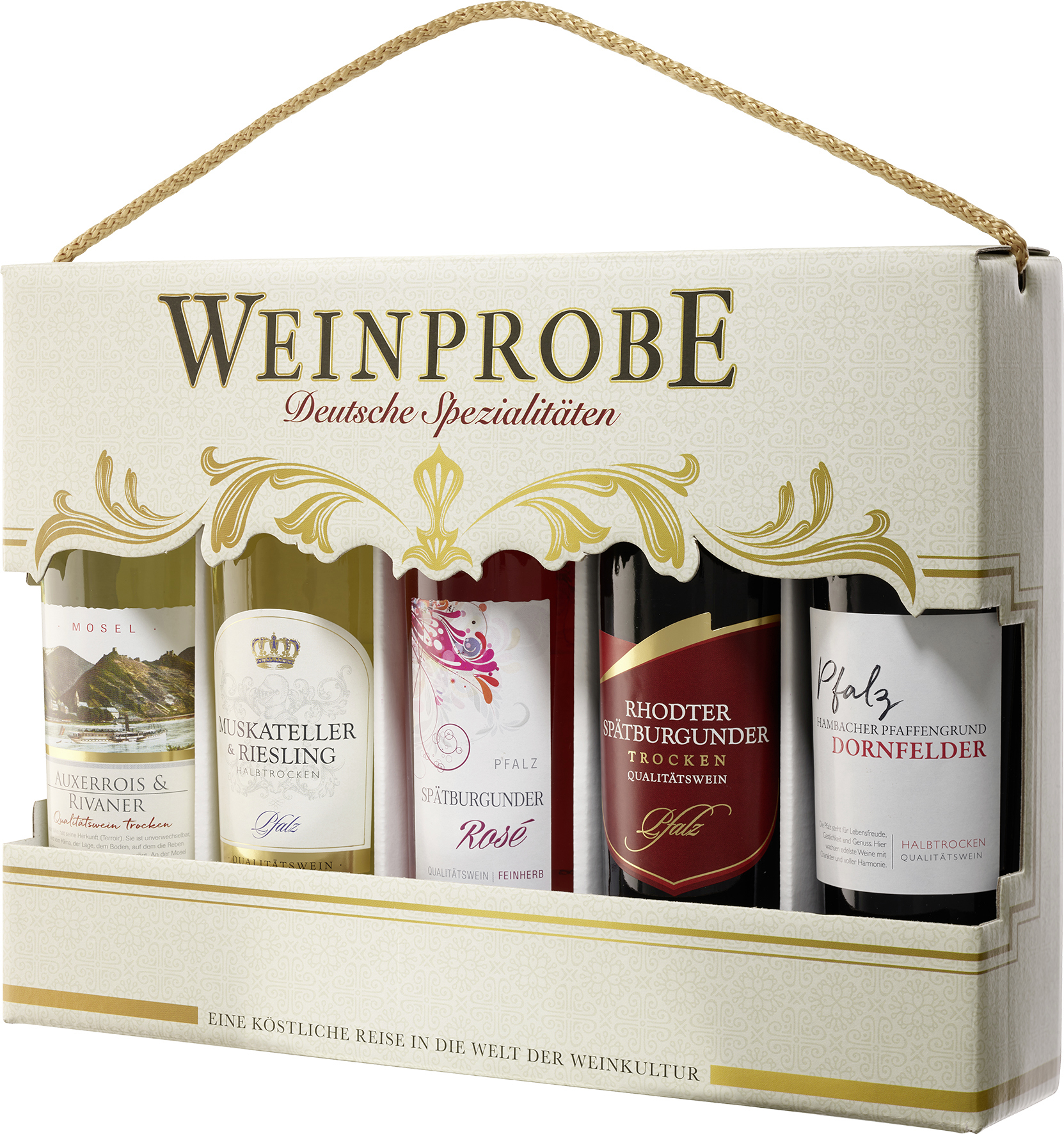 Geschenkpack Moselland Weinprobe 5er