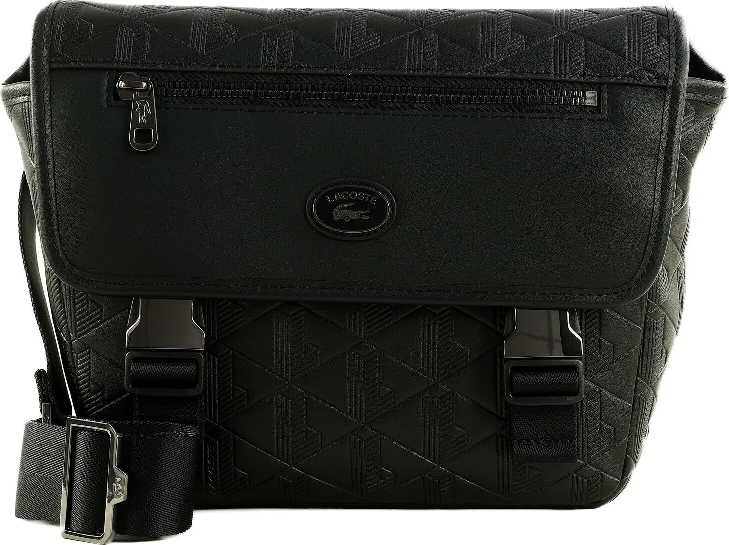 LACOSTE Umhängetasche Nomogramme Slim Messenger Bag Noir