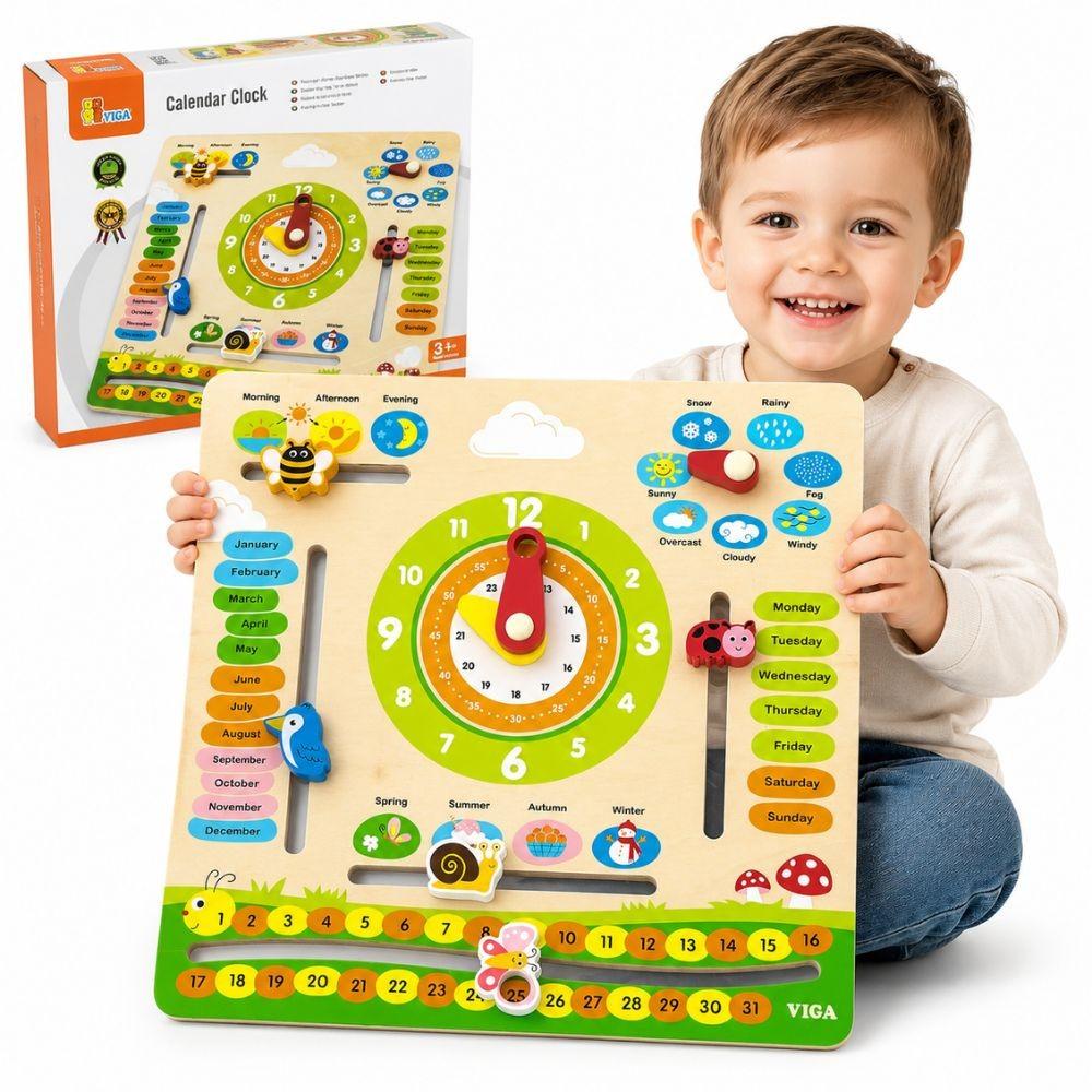 vigatoys Viga-Bildungskalender Englisch lernen 44538