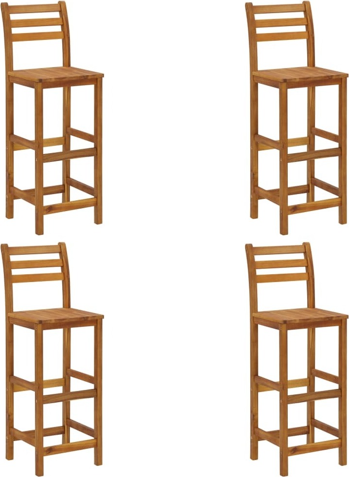 Barhocker 4 Stk. Massivholz Akazie