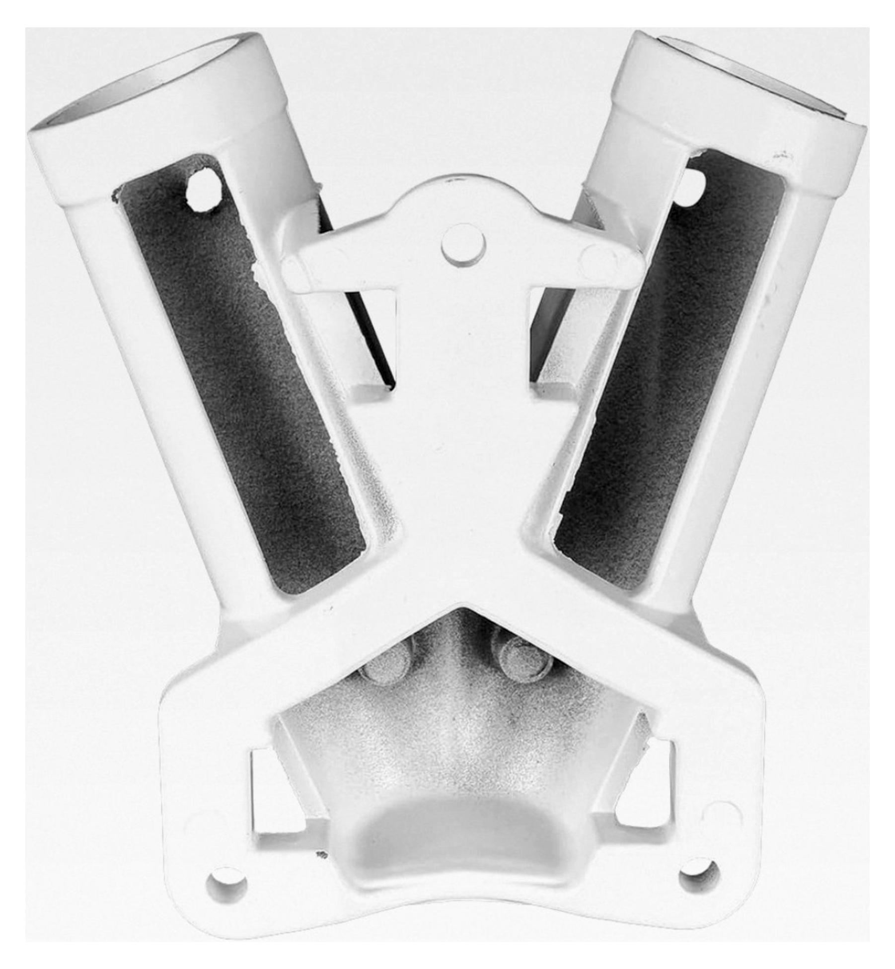 Markenlos Flaggenhalterung, Doppelloch Design für Außenwand, Metallhalterung für Fahnenmast, Hängender Flaggenhalter 2,8 x 2,5 cm