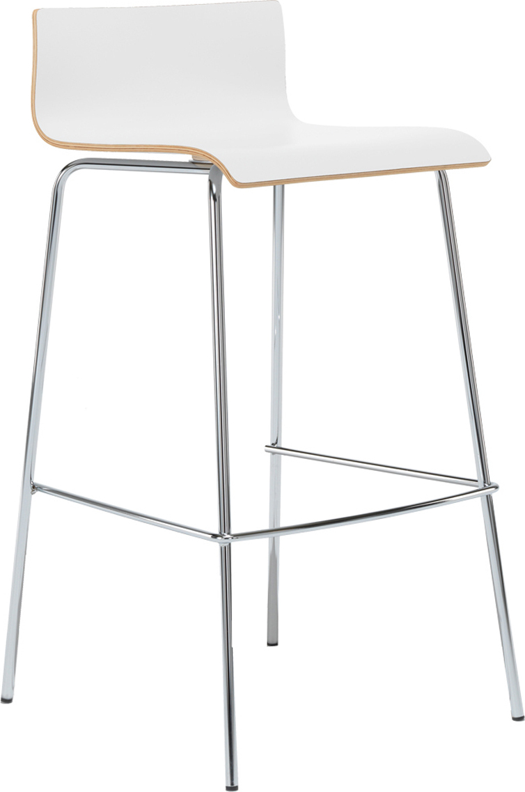 Mauser Sitzkultur Moderner Designer Barhocker mit Lehne weiß Barstuhl Tresenhocker für Kücheninsel M225-W980