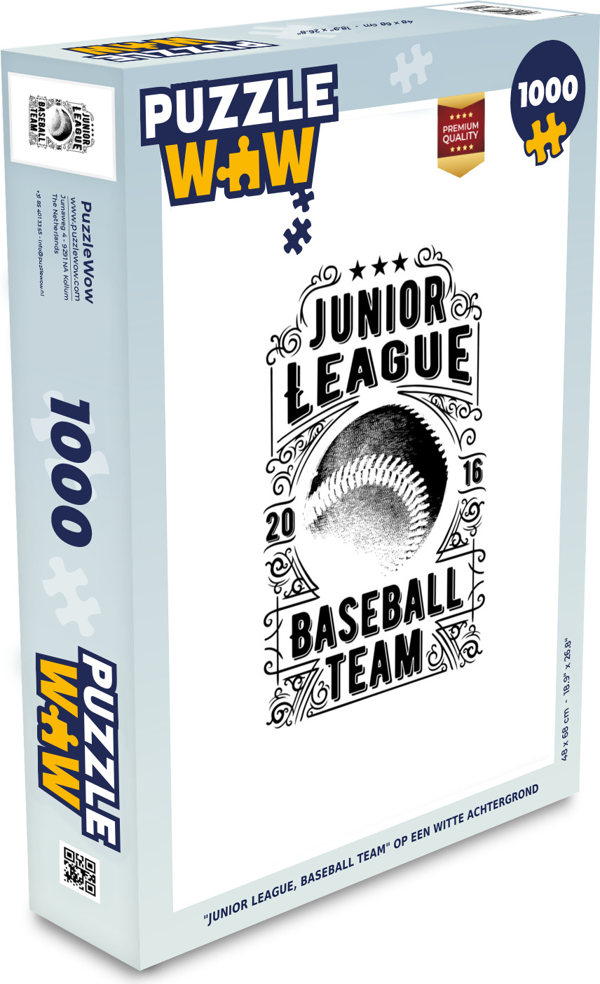 MuchoWow® Puzzle 1000 Teile "Jugendliga, Baseballmannschaft" auf weißem Hintergrund - Spielzeug - Alt und Jung - Spiele - Puzzeln 136|51589036