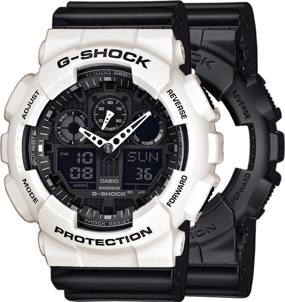 Zegarek Casio G-Shock SET GA-100-1A1ER + BEZEL 10395292 + PASEK 10553868 20BAR