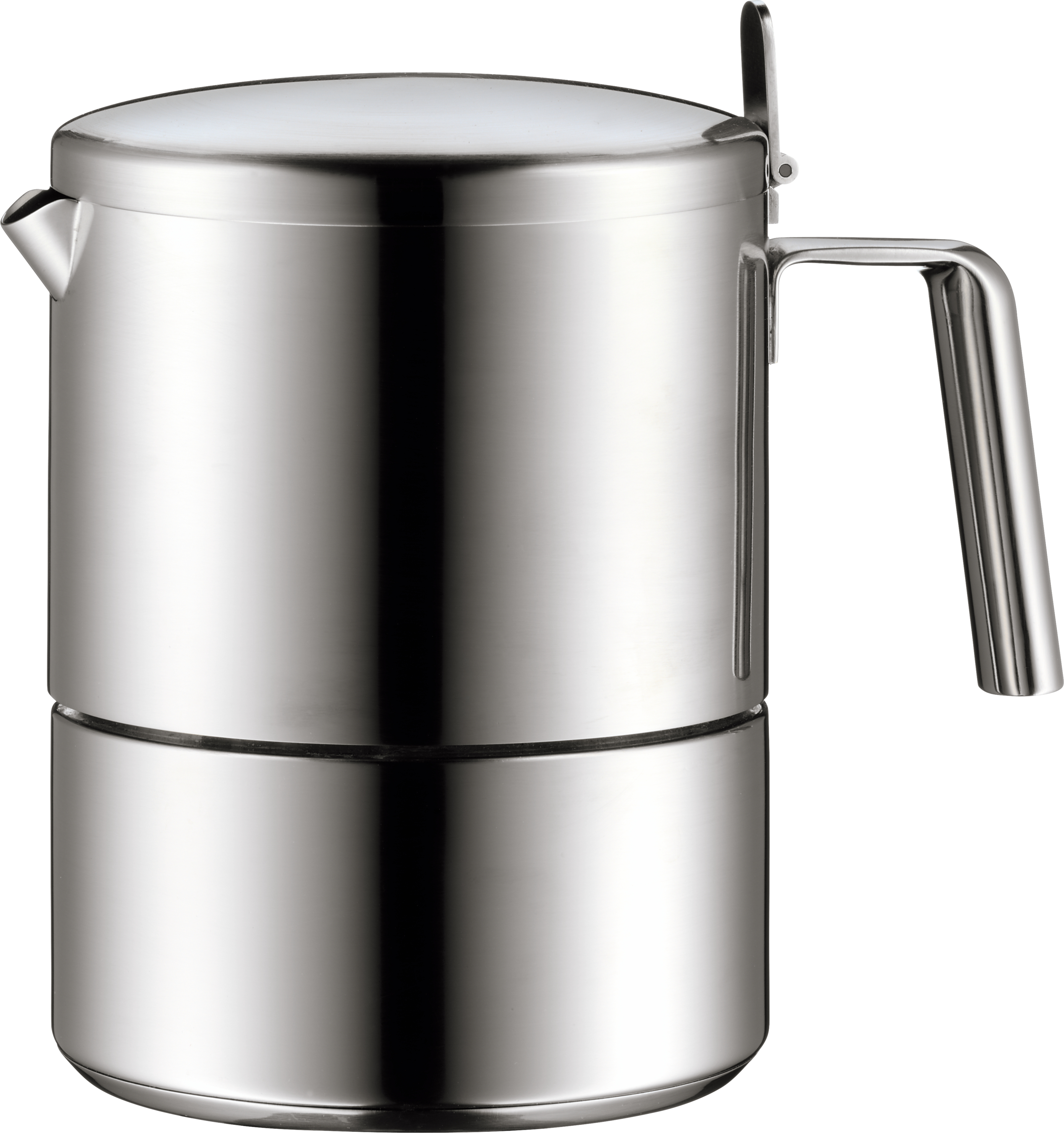Kávovar na espresso WMF Kult 300 ml, kávovar na 6 šálok, matný povrch z nehrdzavejúcej ocele Cromargan, indukcia, vhodný do umývačky riadu