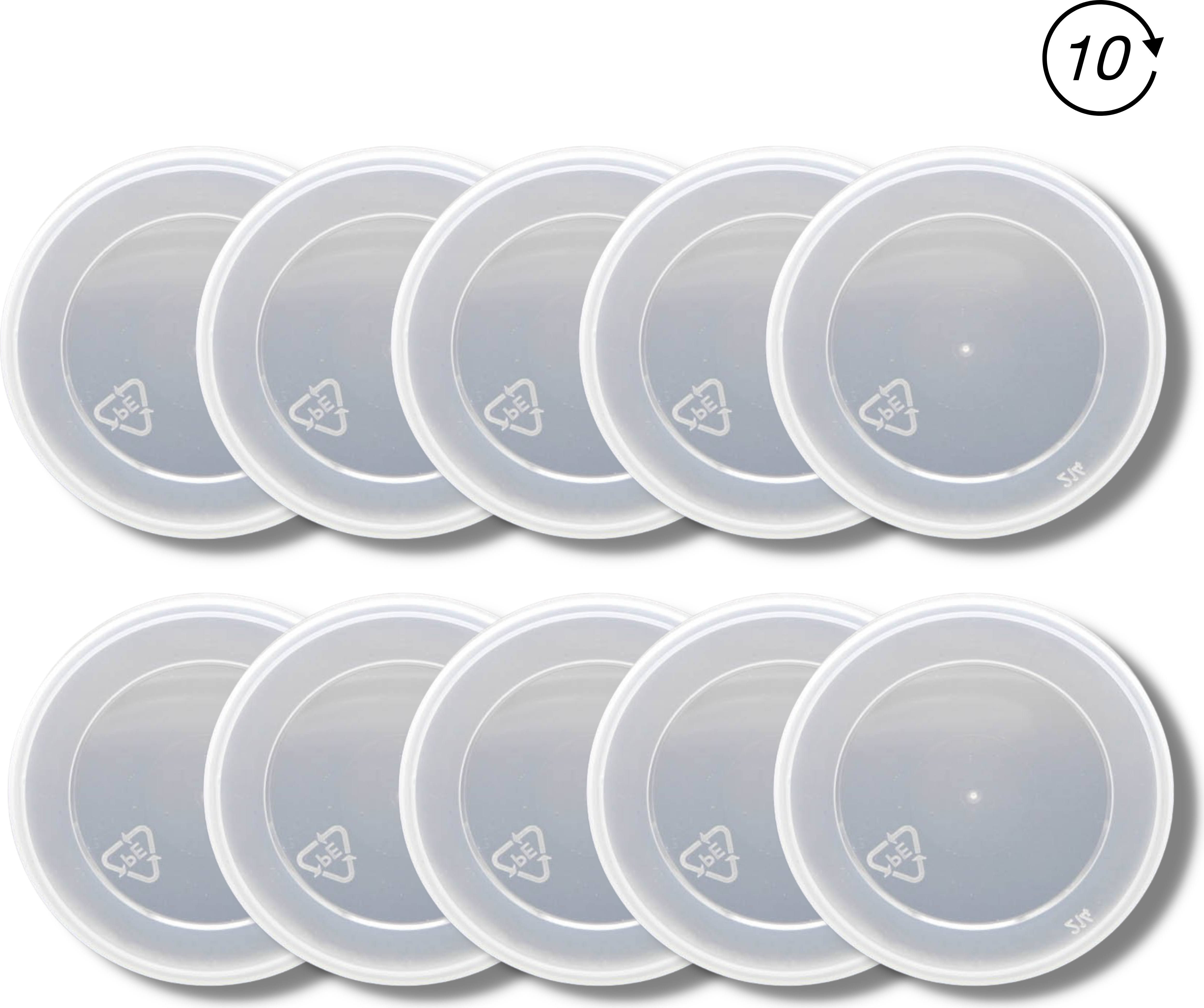 NURFUERDICH 10er Pack wiederverwendbar 74 mm Frischhaltedeckel Dosendeckel Konservendosen auch für Hundefutter Dose