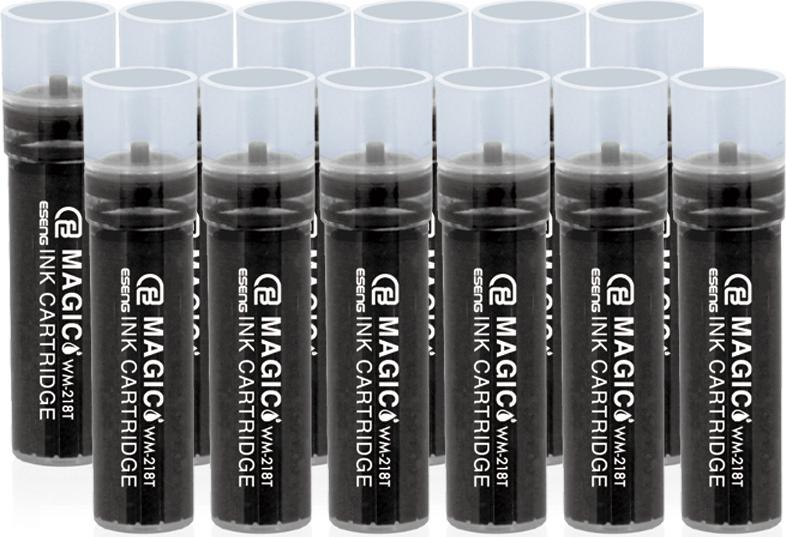ESENG GmbH ESENG® Whiteboard Marker Nachfüllpatronen MAGIC WM-218T, schwarz 12 Patronen WM-218T-SX2