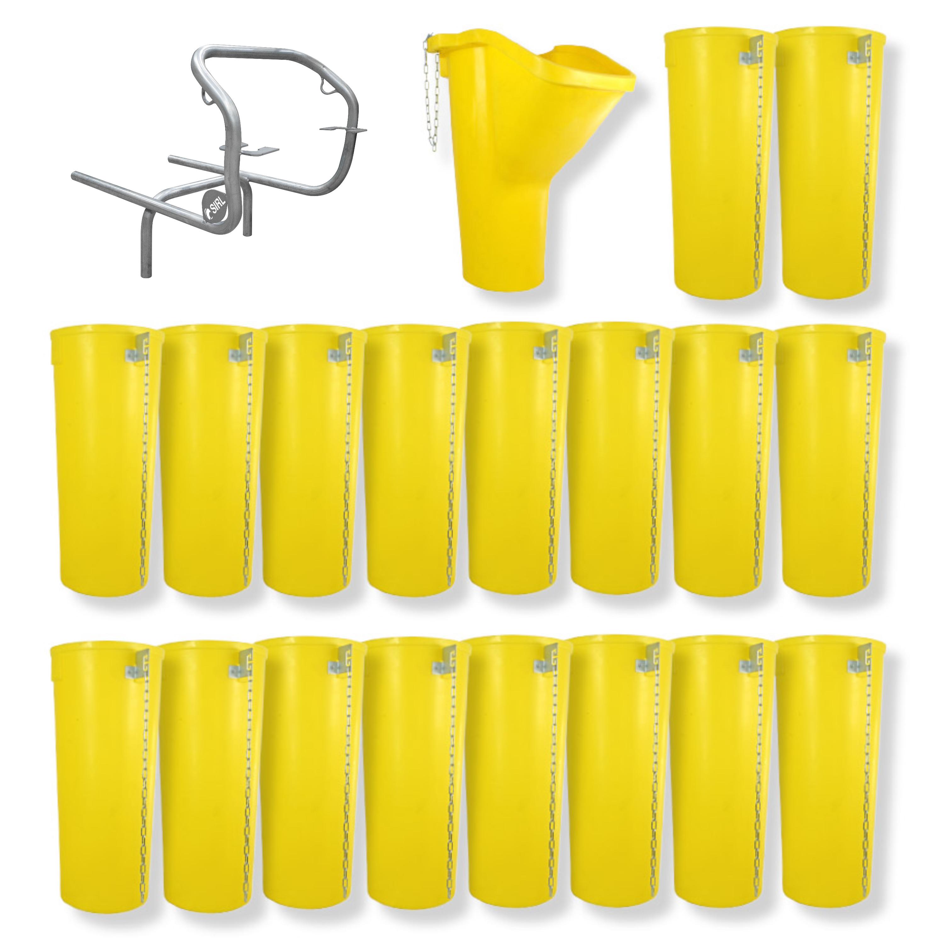 Profi Bauschuttrutsche Schuttrutsche Schuttrutschen Schuttrohr SET (20-tlg 19 m)