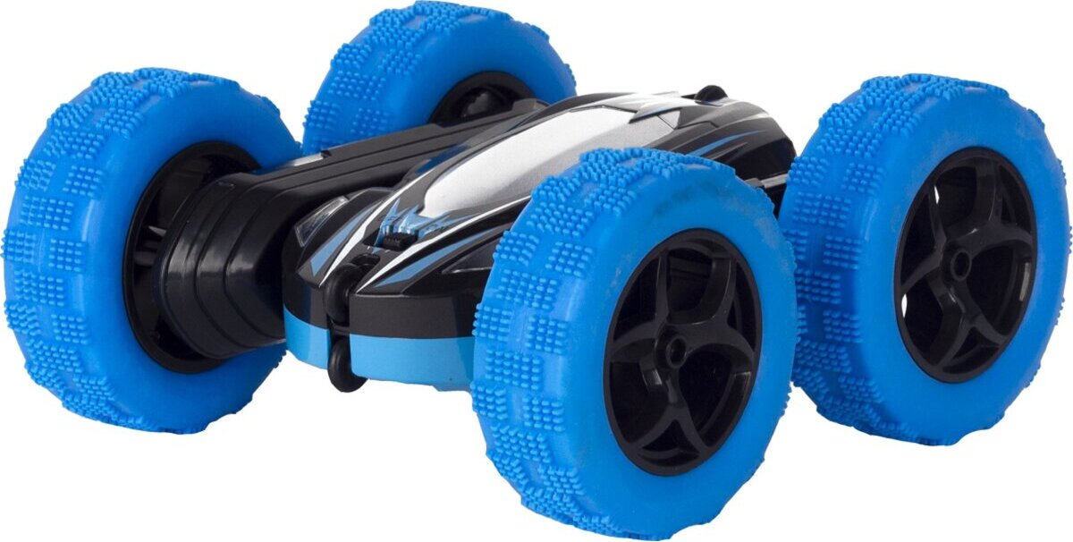 Jollity Works Ferngesteuertes Stunt Auto – Rotiert & dreht sich um 360° für actionreichen Spaß Blau PRX-69-Blau