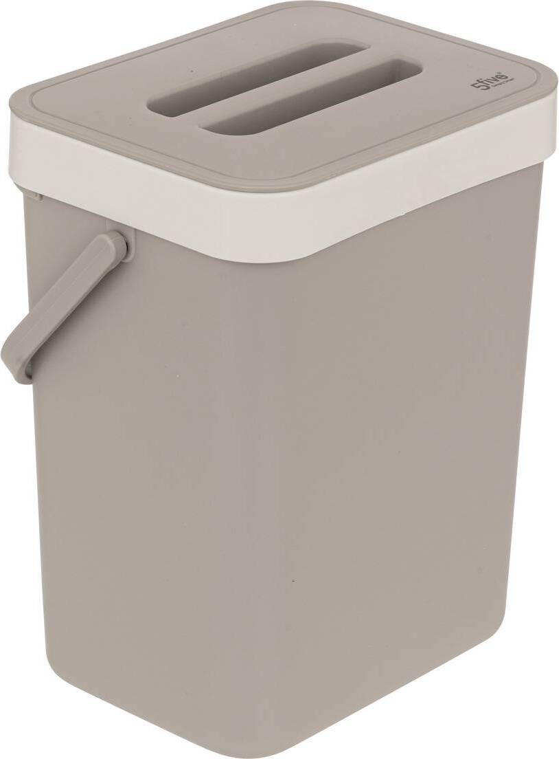 5l kompostmülltonne aus taupefarbenem kunststoff - 5 five simply smart