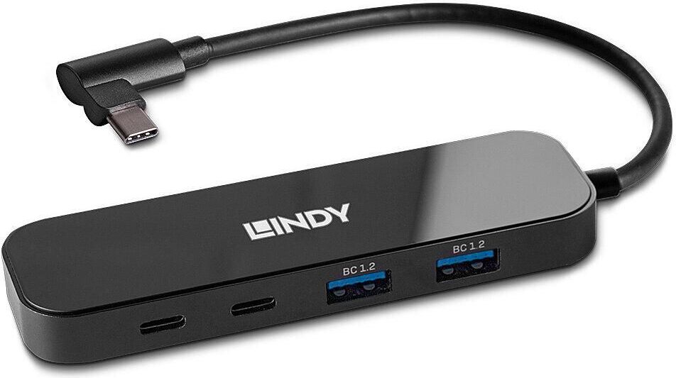 Lindy 43334 Rozbočovač rozhrania USB 3.2 Gen 2 (3.1 Gen 2) Type-C 10000 Mb/s čierny