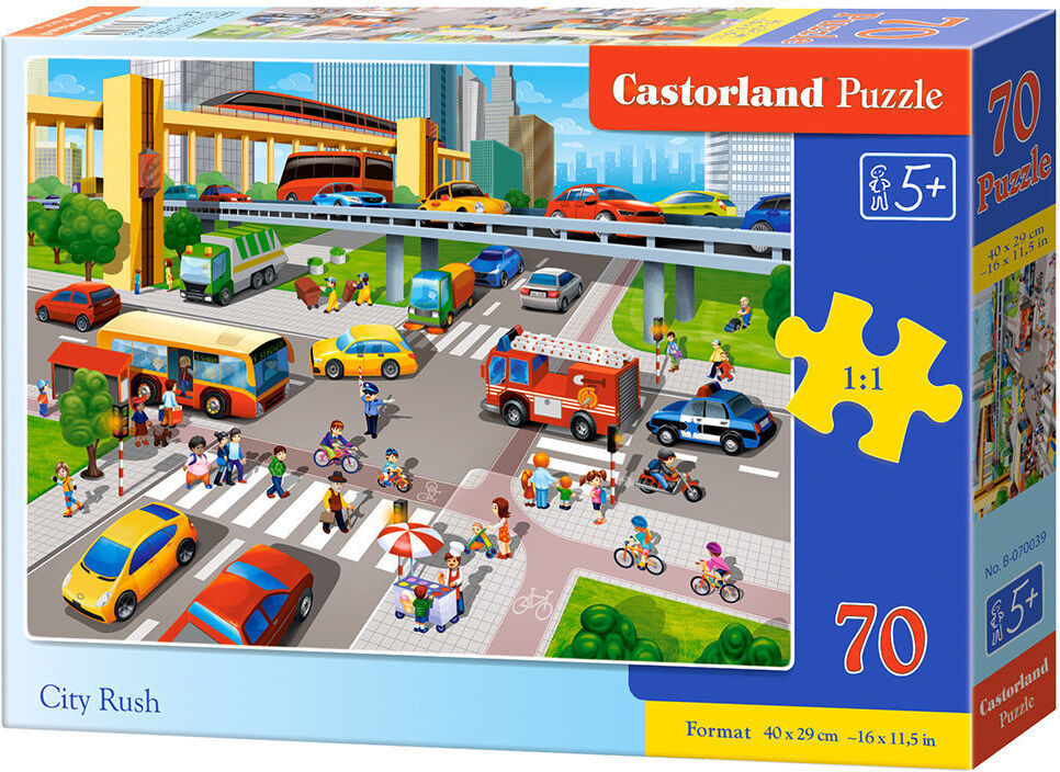 CASTORLAND Puzzle 70 Teile - City Rush WLP-Castorland-070039
