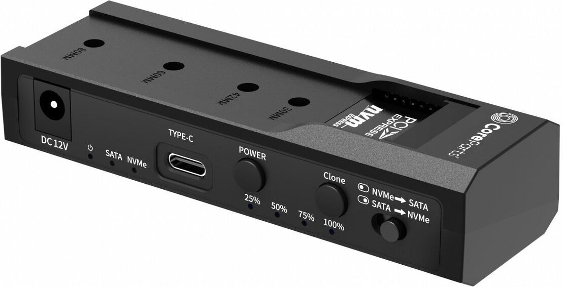 CoreParts USB-C 10Gbps to dual bay HDD/NVMe M2 SSD clone