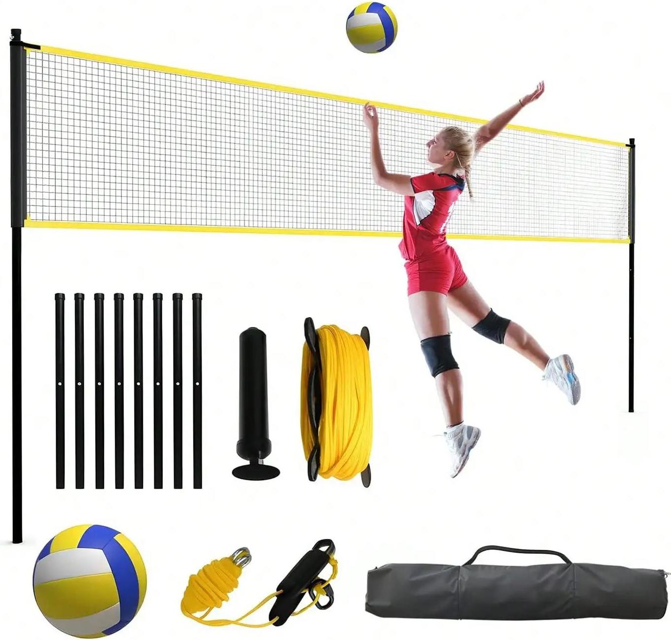 Boulder Filet de Pickleball de Badminton - Filet Portable Réglable en Hauteur pour Volleyball, Tennis, Soccer et Jeux de Jardin - Filet de Sport en Nylon à Installation Facile avec Poteaux, 10 Boulder Filet de Pickleball de Badminton - Filet Portable Réglable en Hauteur pour Volleyball, Tennis, Soccer et Jeux de Jardin - Filet de Sport en Nylon à Installation Facile avec Poteaux, 10