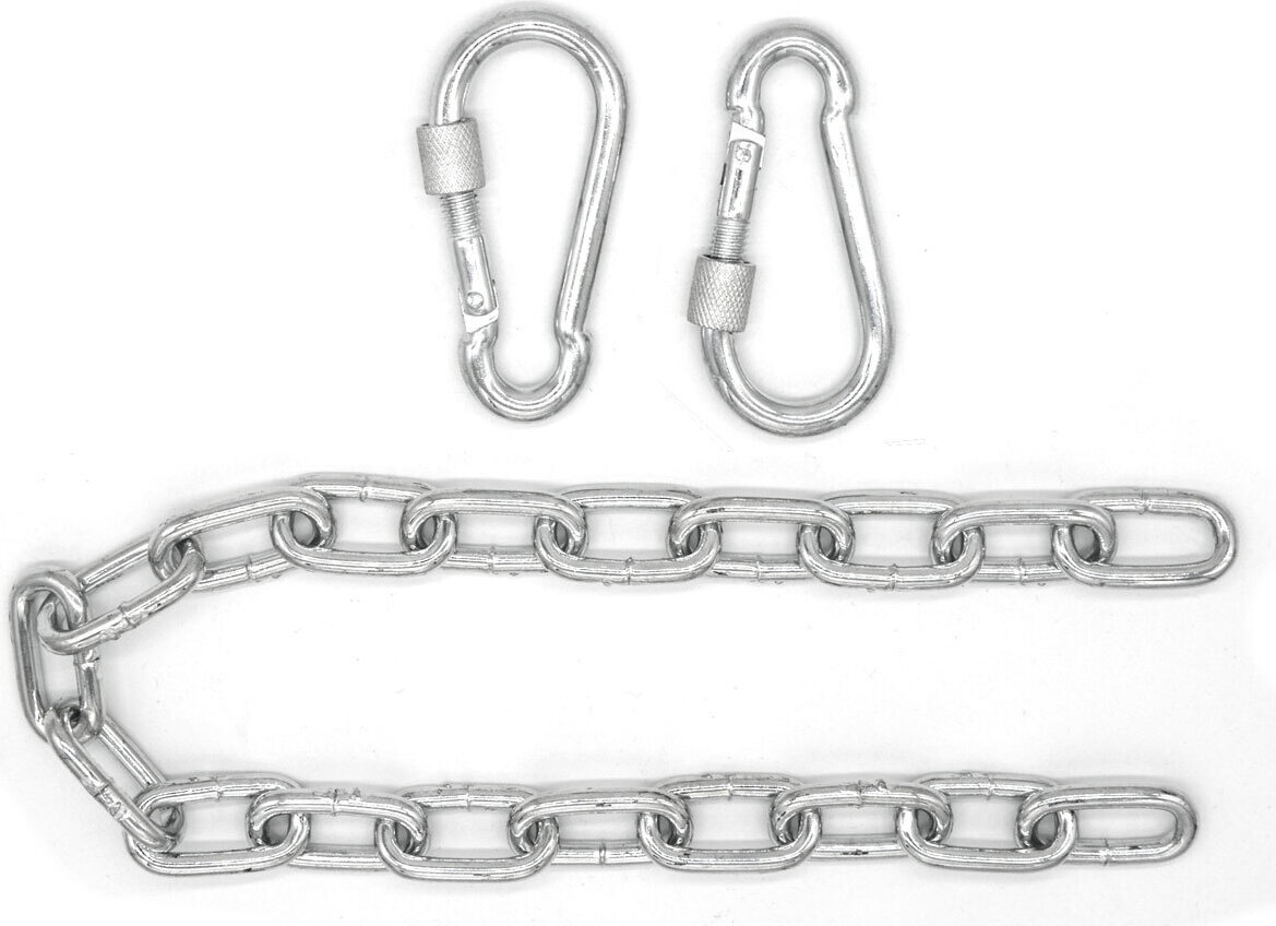 Catene per Amaca, 66 cm Catena di Sospensione, Catena da Appendere, Catena Acciaio Inossidabile con 2 Moschettoni Portata 400 kg, per Sacchi di Sabbia, Sedie Sospese, Altalena, Allenamento Yoga