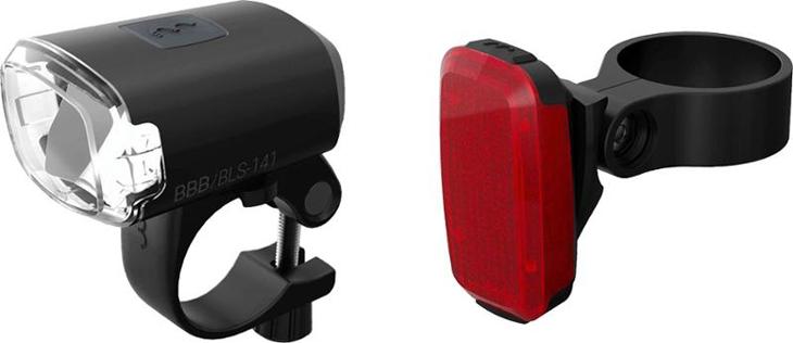 BBB Cycling Lichtanlage Stud Set [One Size] schwarz - sichere Sicht im Stadtv... B3114201