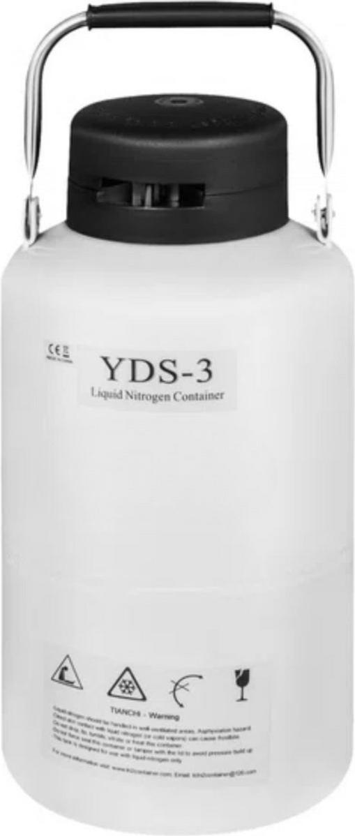 Bolt Edge Flüssigstickstoffbehälter – Kryogene Chemie-Container aus Aluminium – 3 Liter – Thermisch isolierte Lagerung