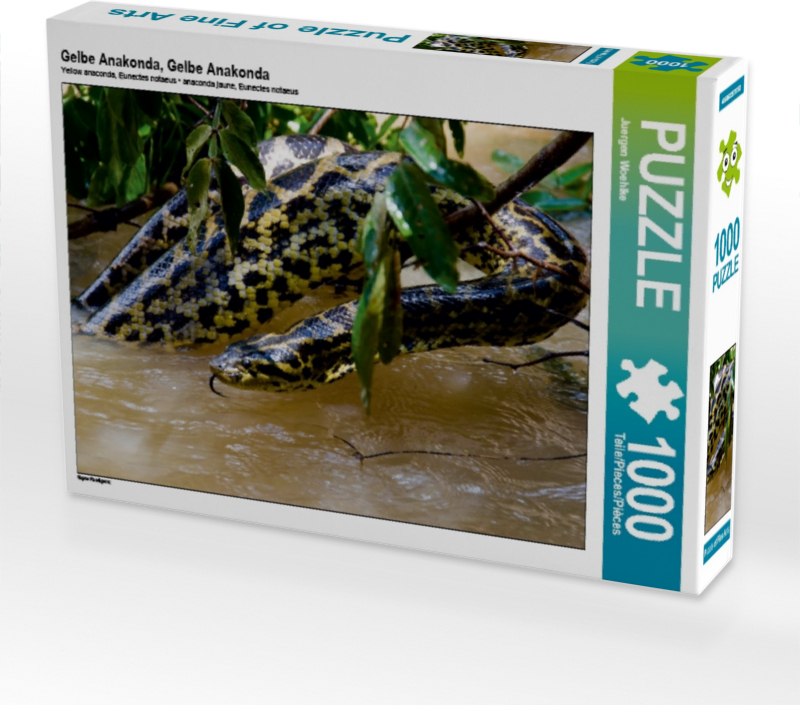 Calvendo Gelbe Anakonda, Gelbe Anakonda 1000 Teile Puzzle quer 640x480mm, Woehlke Juergen; 7365482
