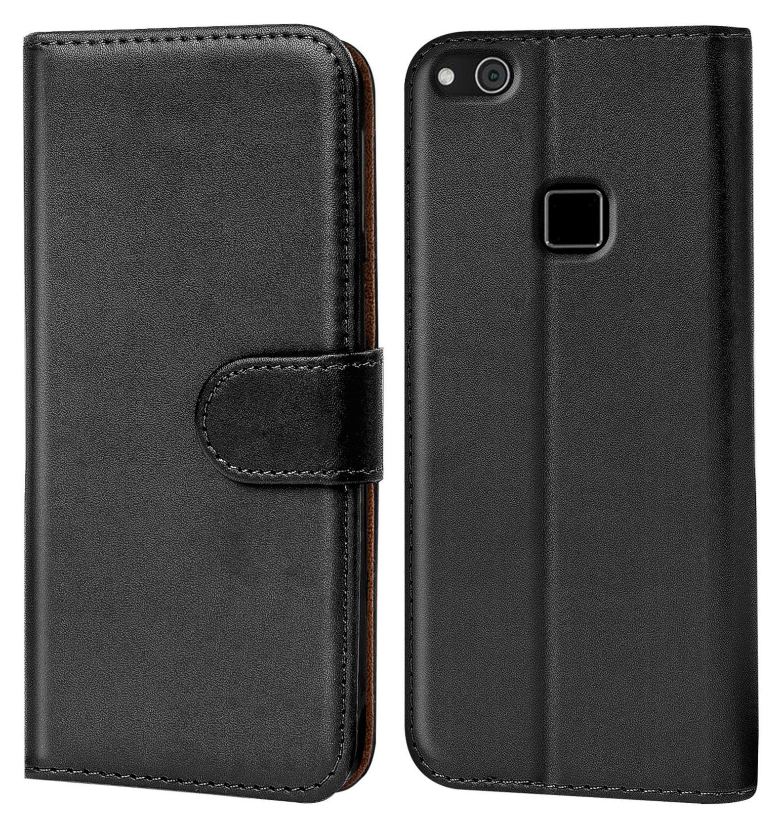 Verco custodia per Huawei P10, Case per P10 Cover PU Pelle Portafoglio Protettiva, Nero