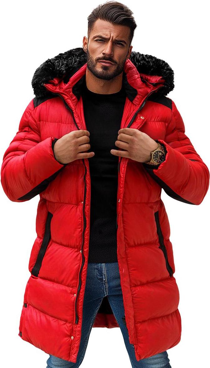 Herren Winterjacke Rot OZONEE O/M800Z L