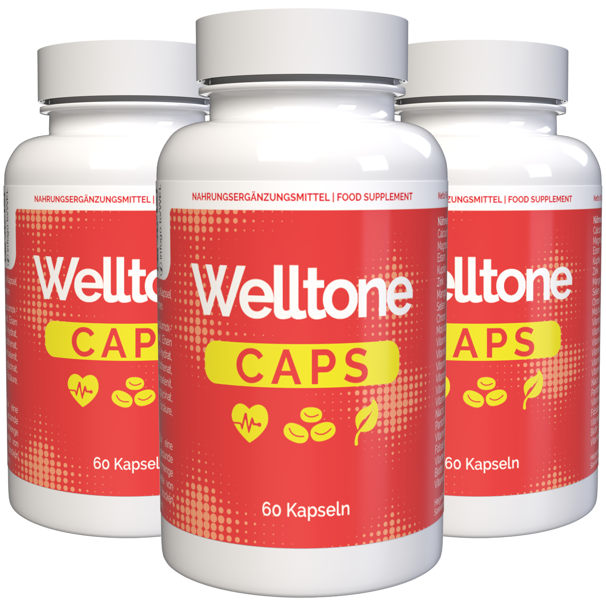 IncHealth GmbH Welltone - 180 Kapseln (3 x 60 Kapseln) - 3er Pack welltonemv3x-24e1