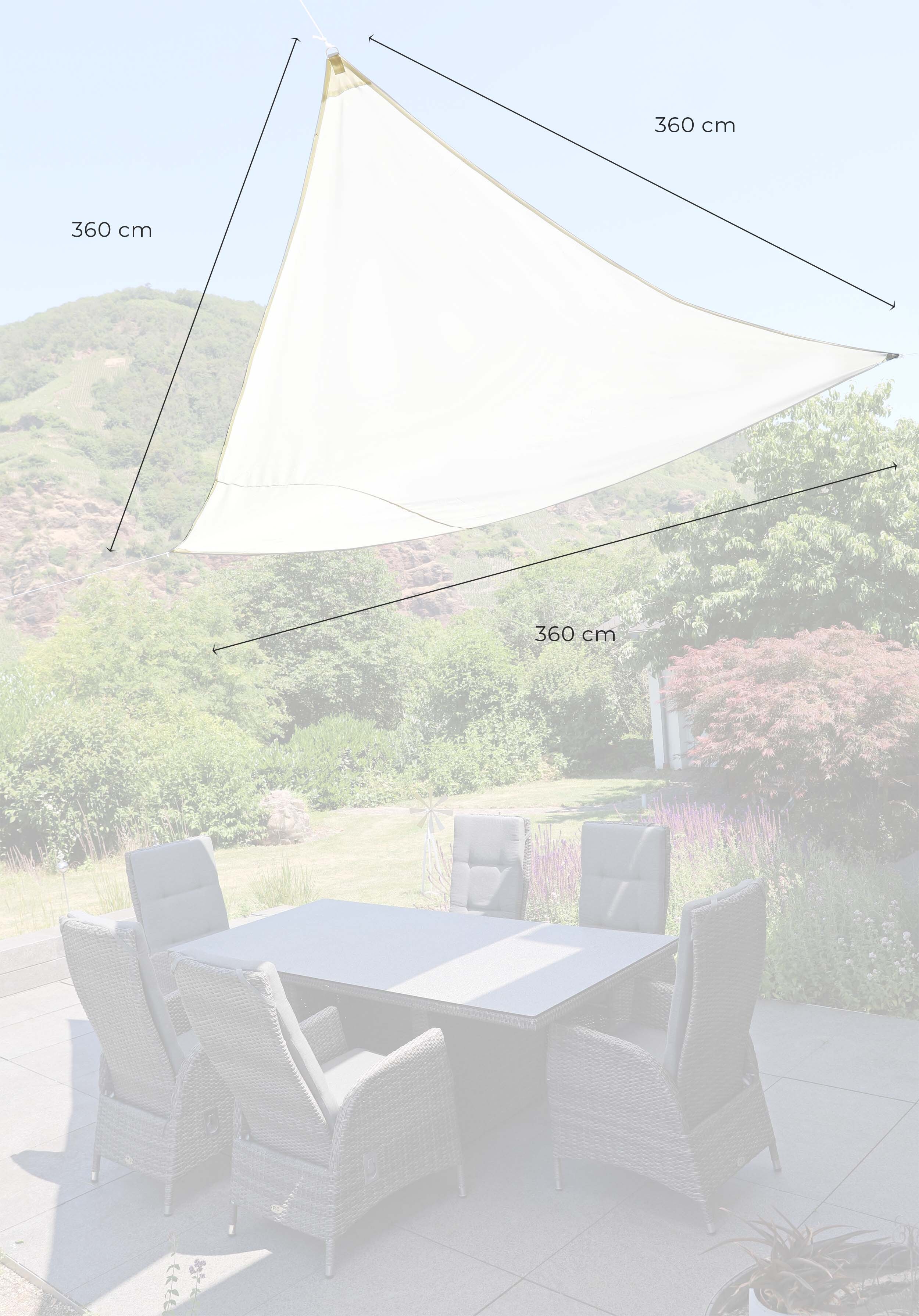 sonnensegel dreieck 2 x 2 x 2 Outdoor Dreieck, m, wasserdicht, 95 % UV-Schutz, wetter- und reißfest, 420D Oxford-Gewebe, Befestigungsset enthalten, BENT Verbindbares Sonnensegel TC-Zip-Canvas Sleeping Bag TOG:1.5 TOG kedertuch