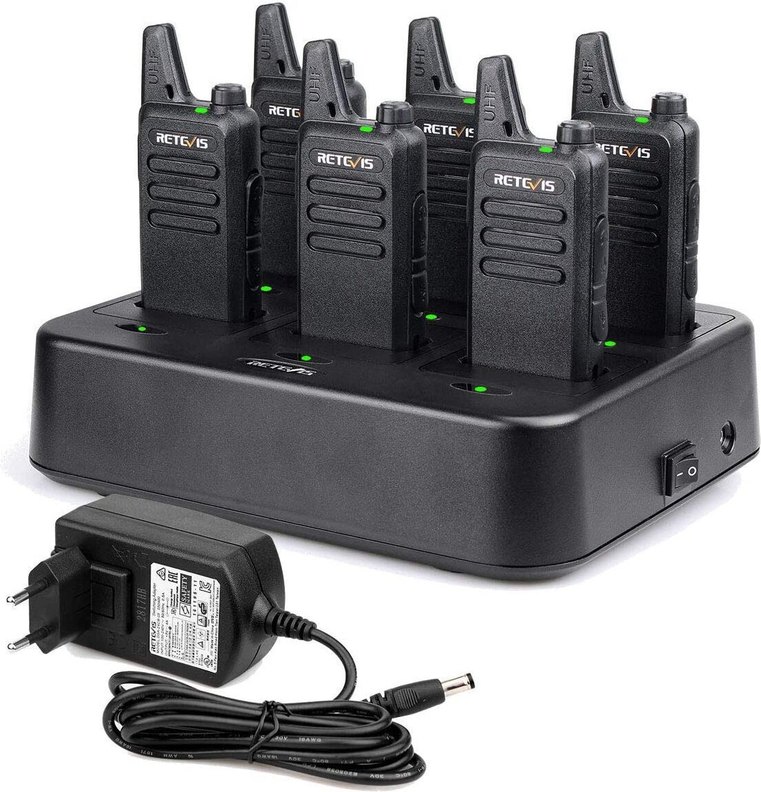 Set 6 Ricetrasmittenti Motorola GP644 Con Caricabatterie E Batterie – Usate