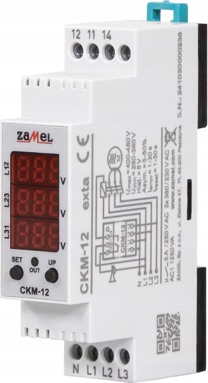 Zamel | Phasensensor CKM-12 - Weiß - True RMS - Schutz vor Phasenfehlern - LED-Anzeige