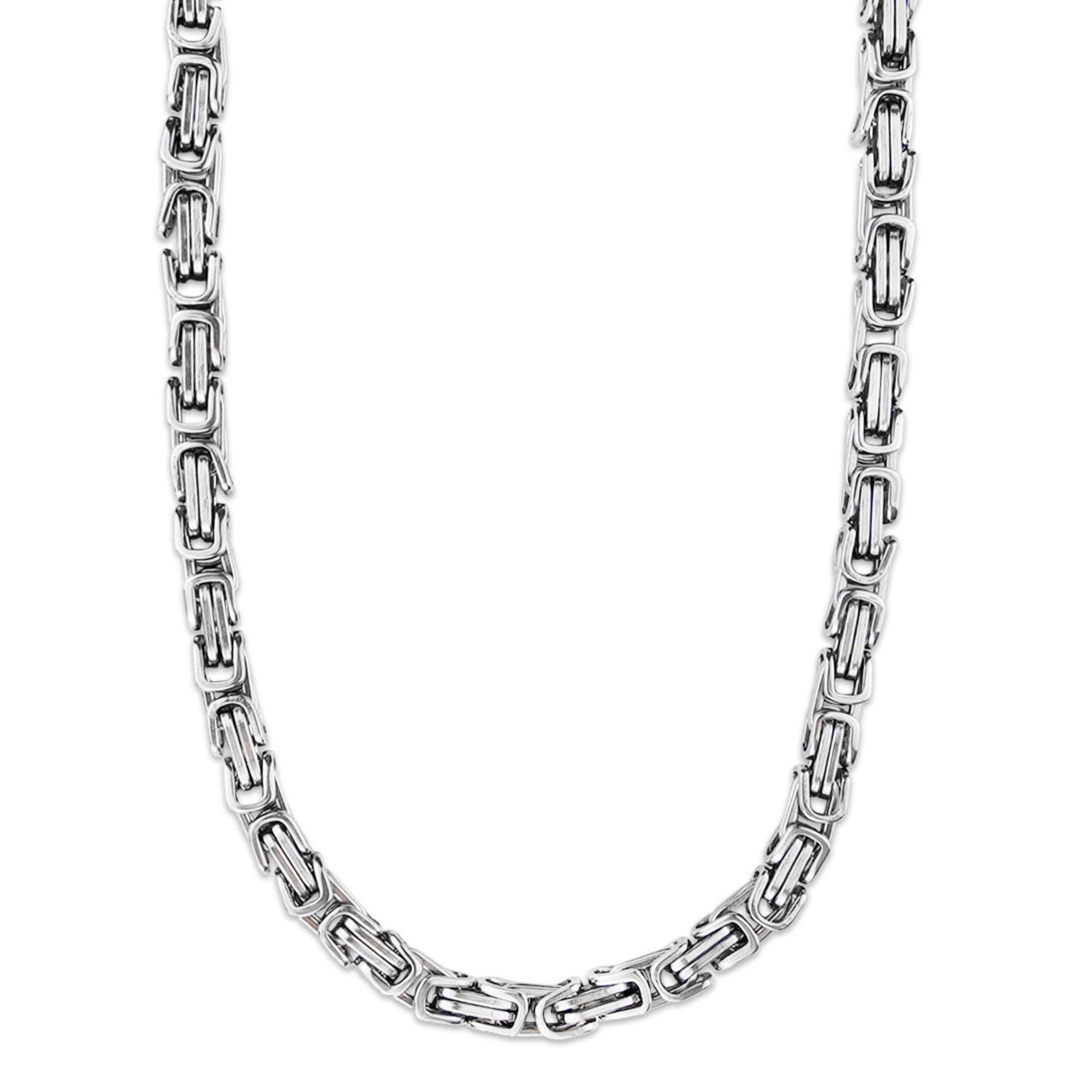 Herren Edelstahl Königskette Halskette Evil Eye Anhänger Set Silber Schmuck 60cm 