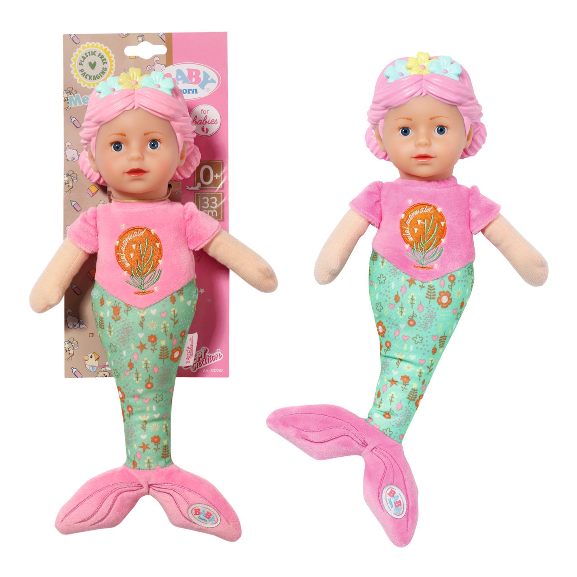 BABY born Meerjungfrau for Babies 33cm - weiche Stoffpuppe, Meerjungfrauen-Puppe 832288
