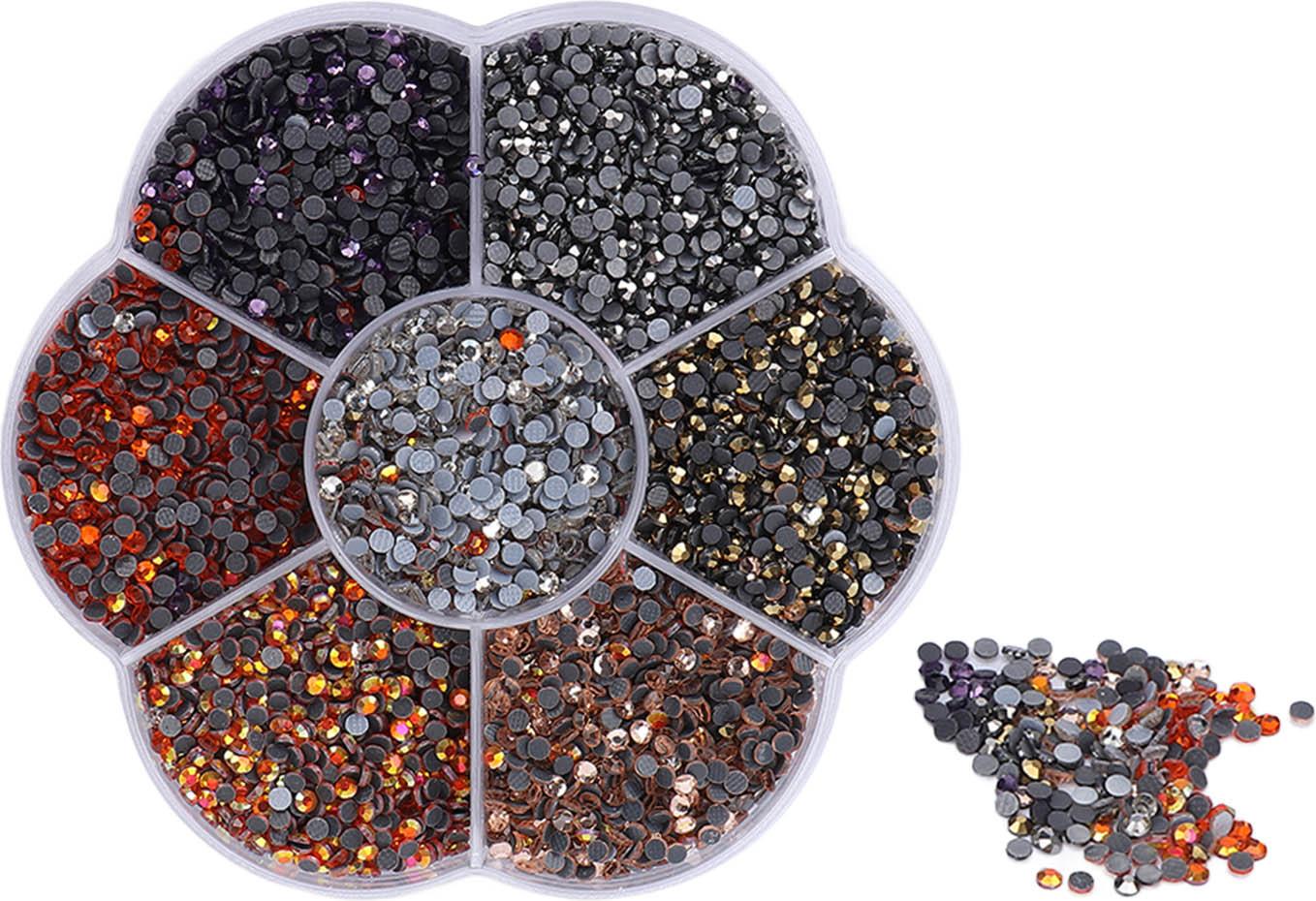 Gistuch 10080pcs Flat Back-Strass-Strasssteine schillernden bunten DIY stabil schillernden runden Perlen für Maniküre Make-up607-3